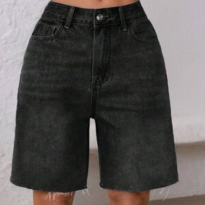 Brand New SHEIN Women's Black High Waist Bermuda Shorts. Size M(6)